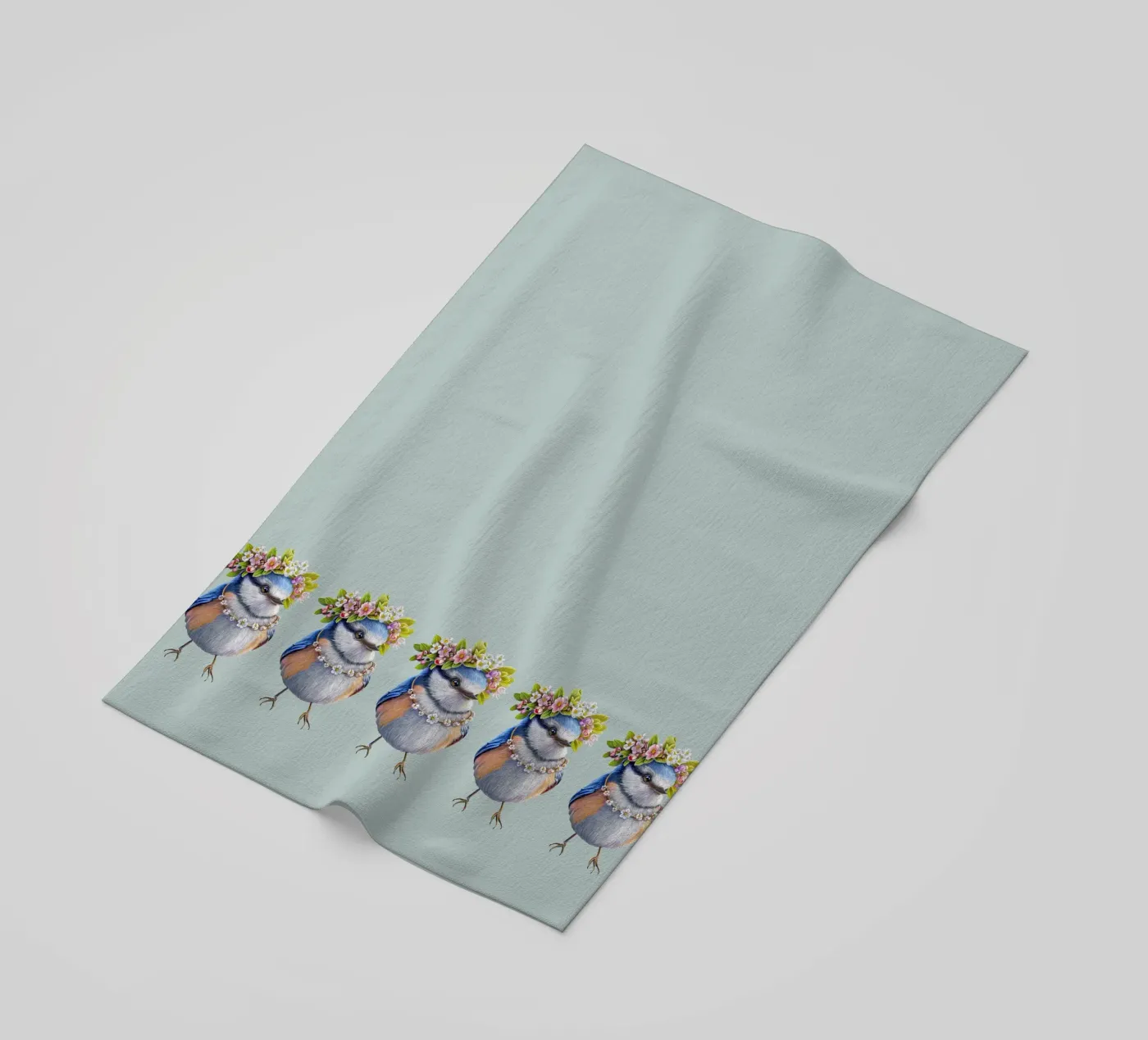 Spring Bird beach towel by Graphit und Farbe