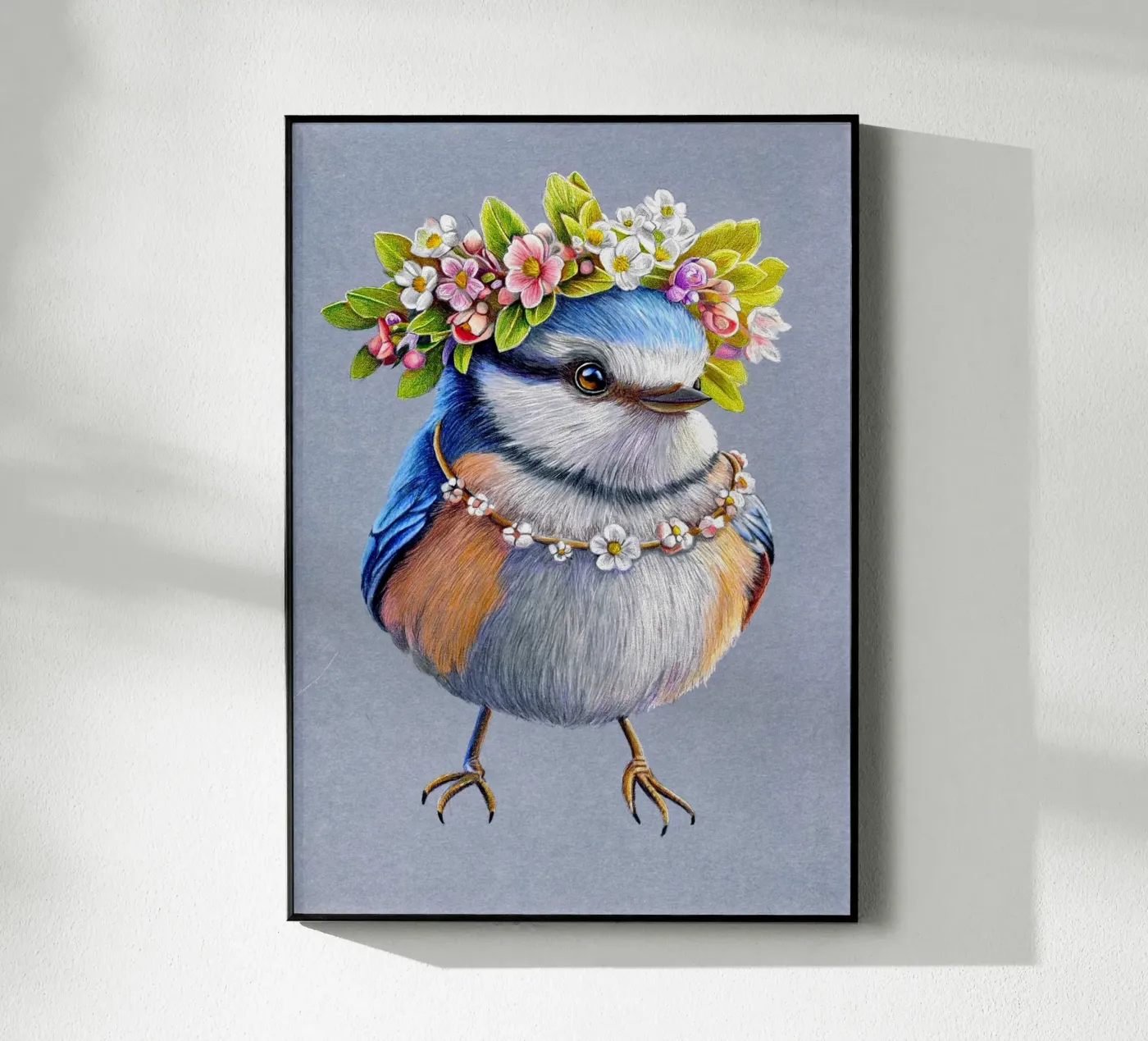 Spring Bird plexiglass da Graphit und Farbe