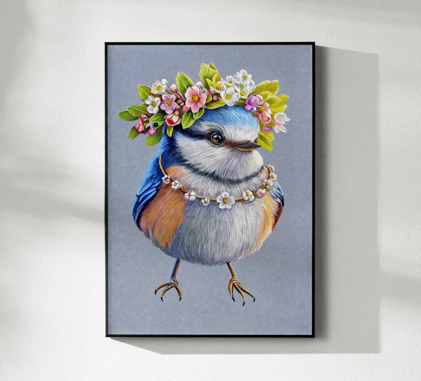 Voorjaarsvogel acryl van Graphit und Farbe