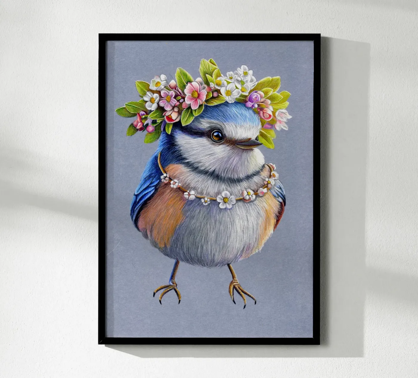 Spring Bird poster van Graphit und Farbe