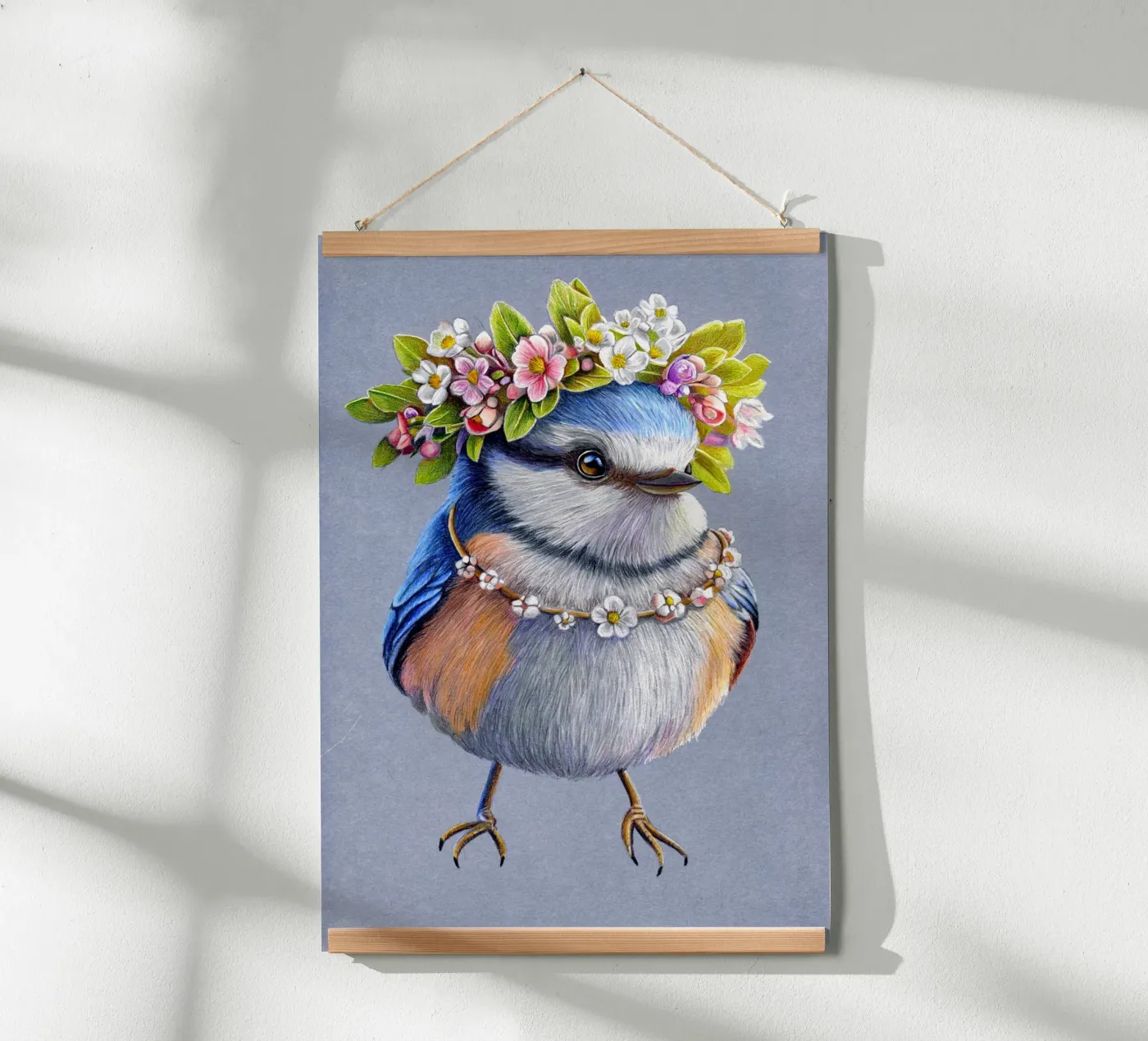 Spring Bird poster van Graphit und Farbe