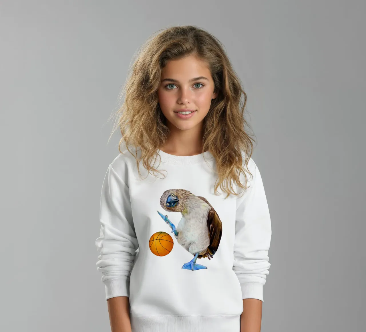 Paco - Basketball Kinder Sweatshirt von Graphit und Farbe