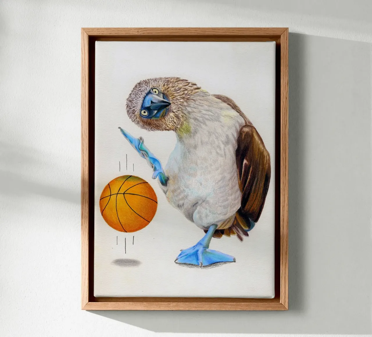 Paco - Pallacanestro tela con Cornice a cassetta da Graphit und Farbe
