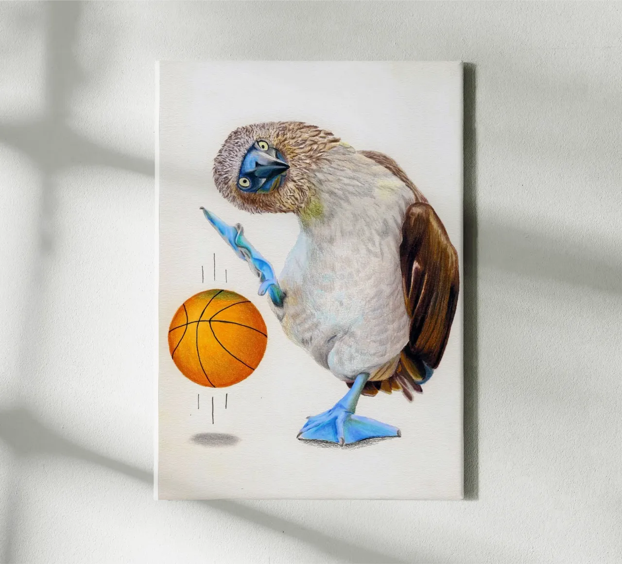 Paco - Pallacanestro tela con Cornice a cassetta da Graphit und Farbe