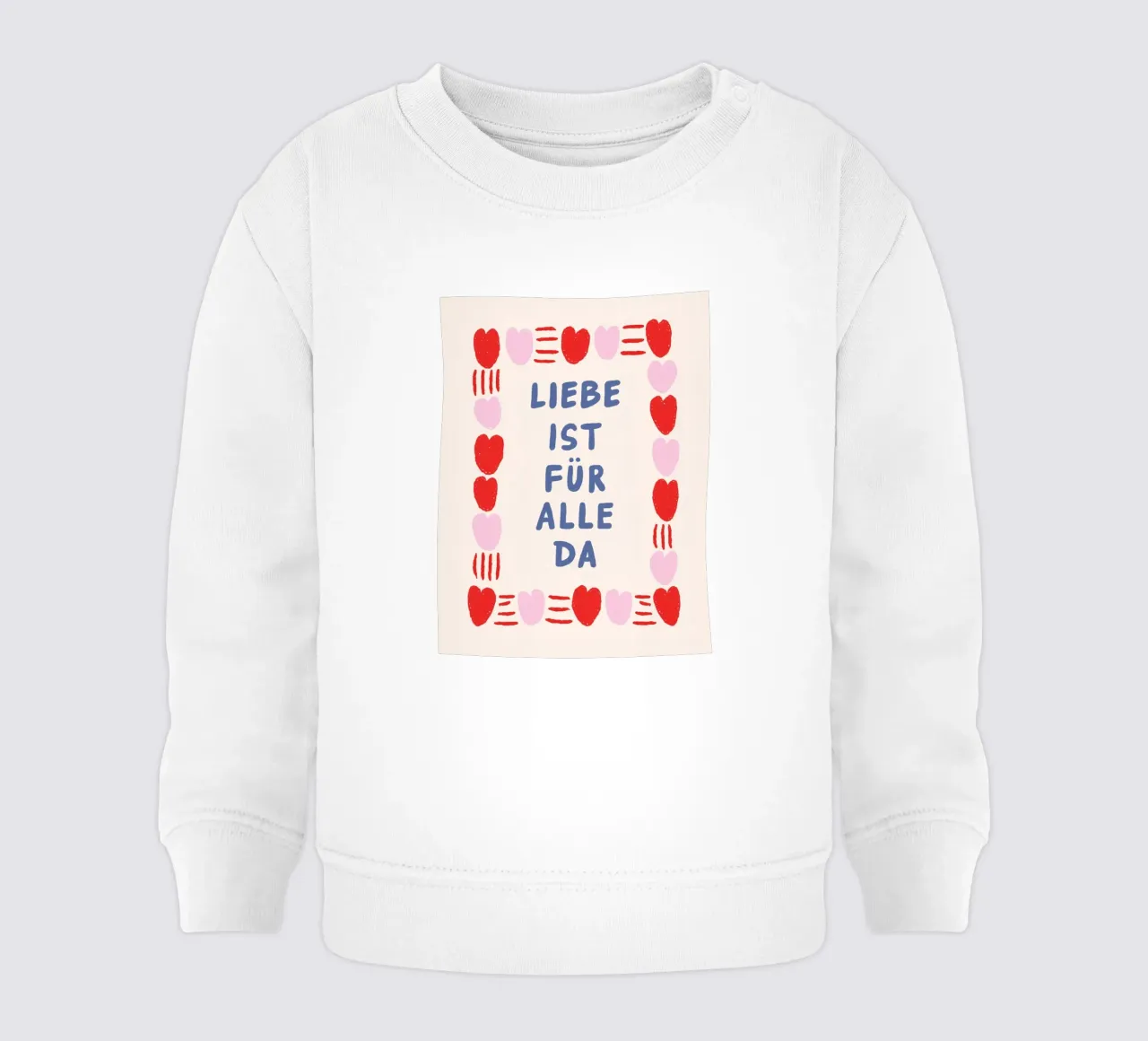 Amore per tutti con un cuore felpa neonato da Carina Pop & Pastell