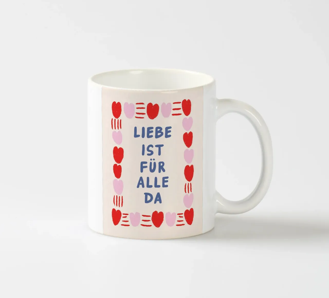 Amore per tutti con un cuore tazza in ceramica da Carina Pop & Pastell