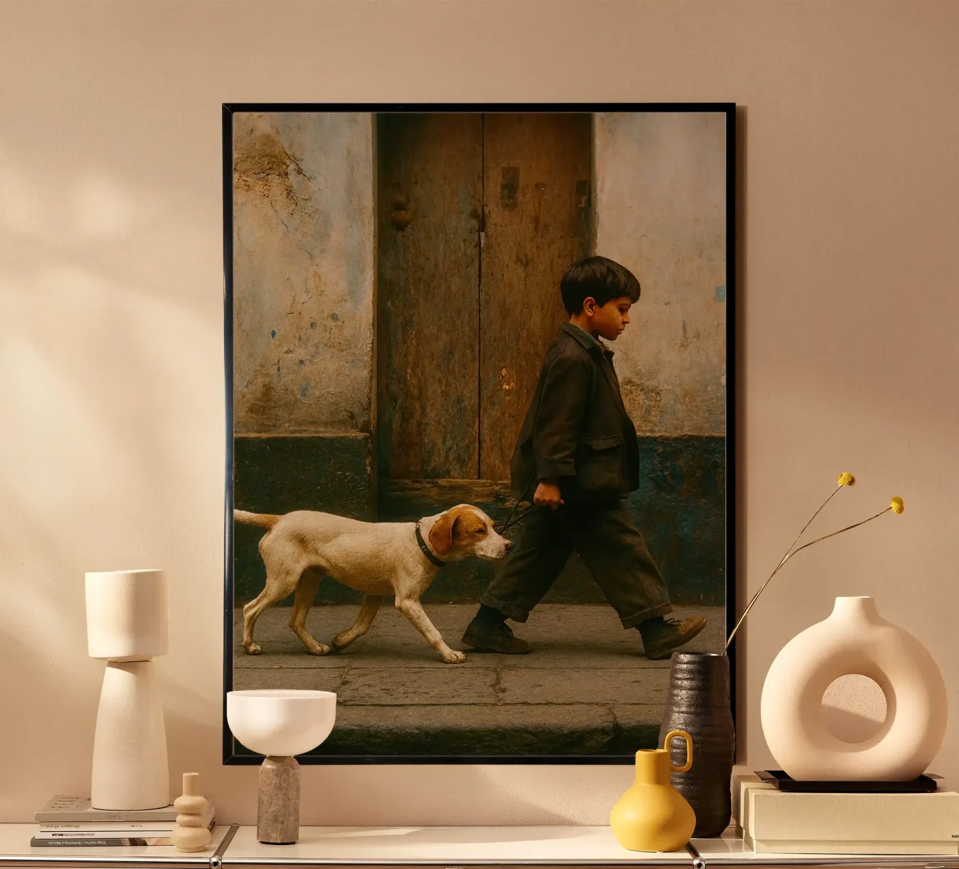 ragazzo e cane poster da onelife