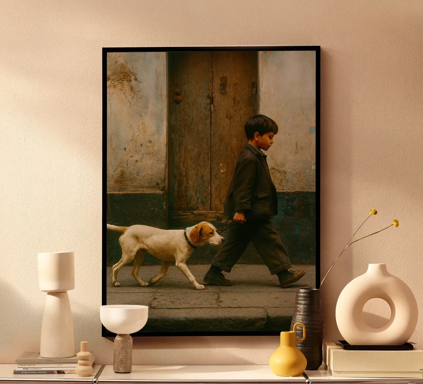 ragazzo e cane poster da onelife