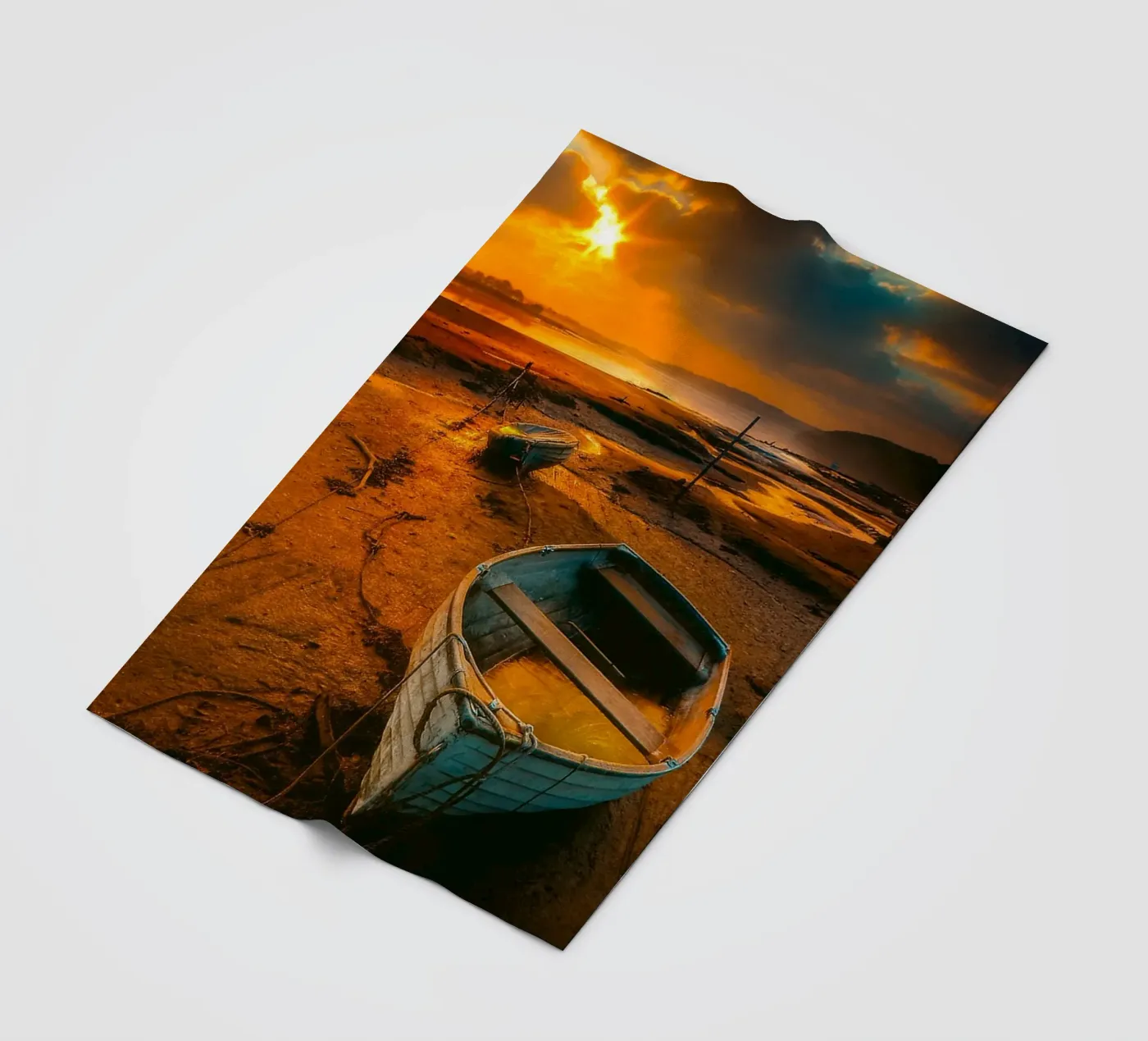 Boot am Strand Fleecedecke von onelife