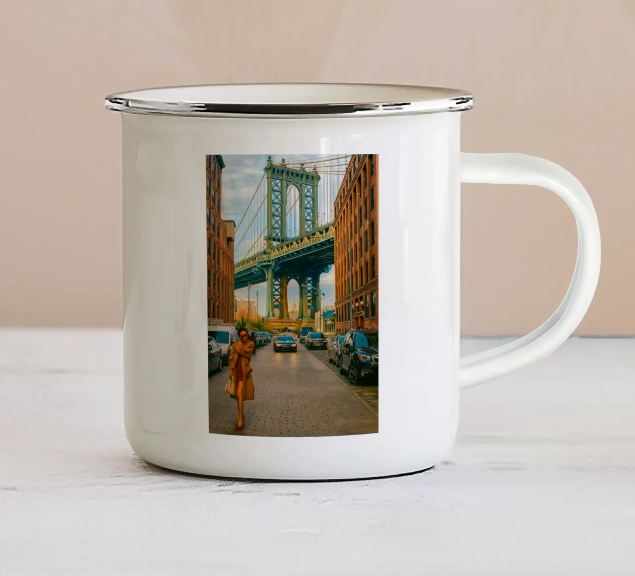 ponte a new york tazza in smalto da onelife