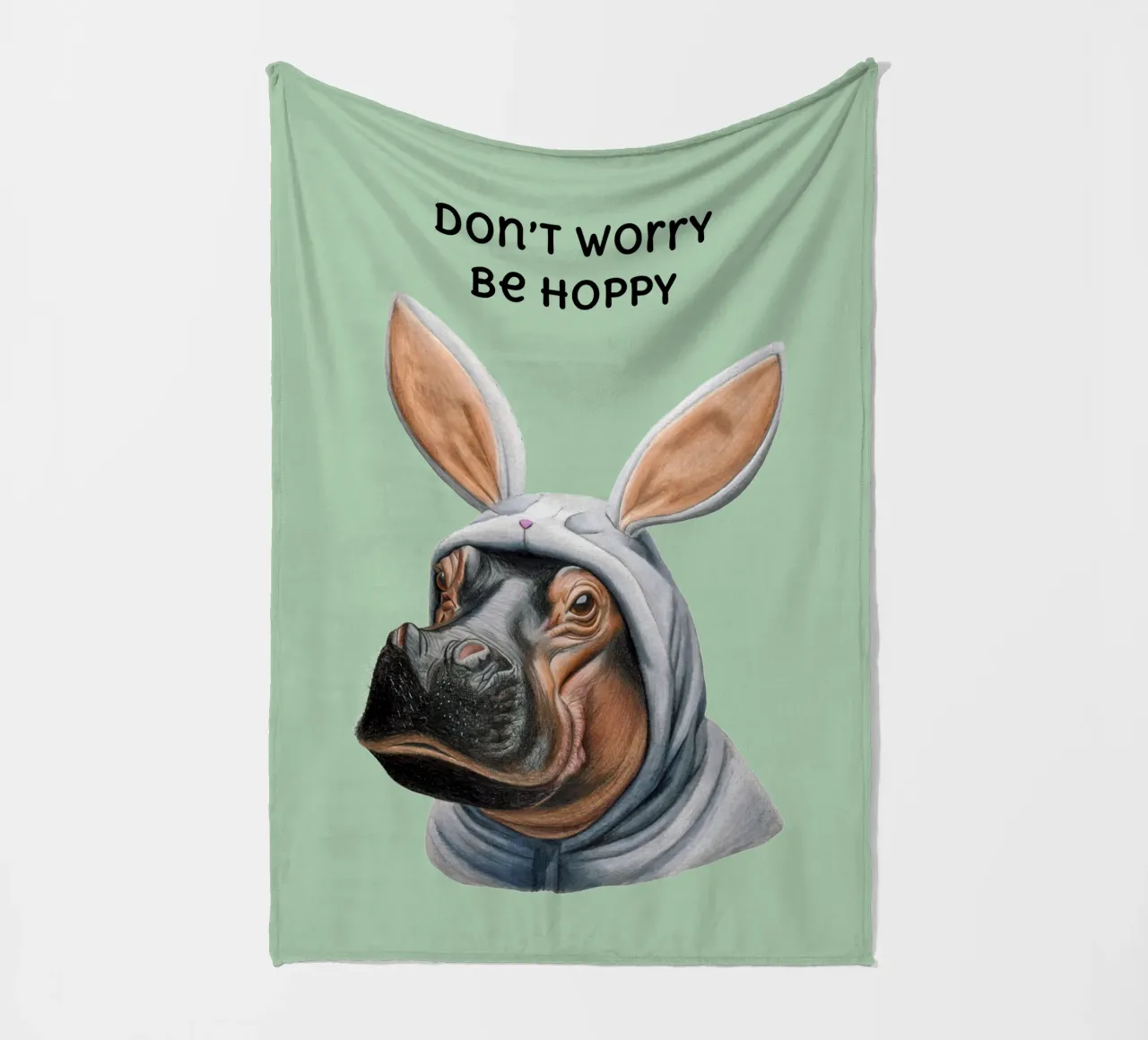 Sei hoppelig Fleecedecke von Graphit und Farbe