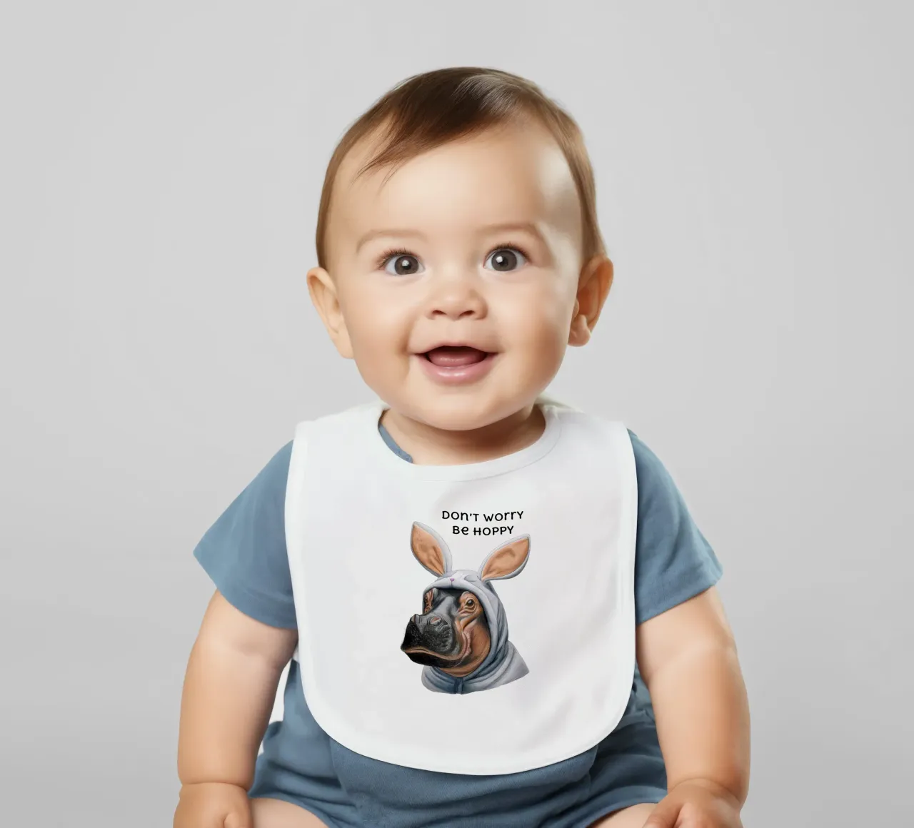 Sei hoppelig product.type.bib-baby common.byCreator Graphit und Farbe