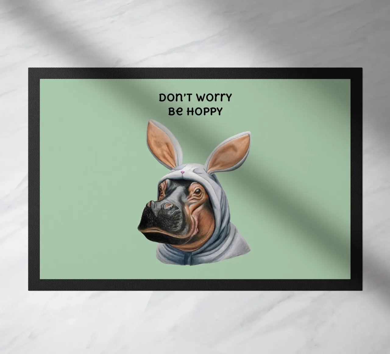 Sei hoppelig Fußmatte von Graphit und Farbe