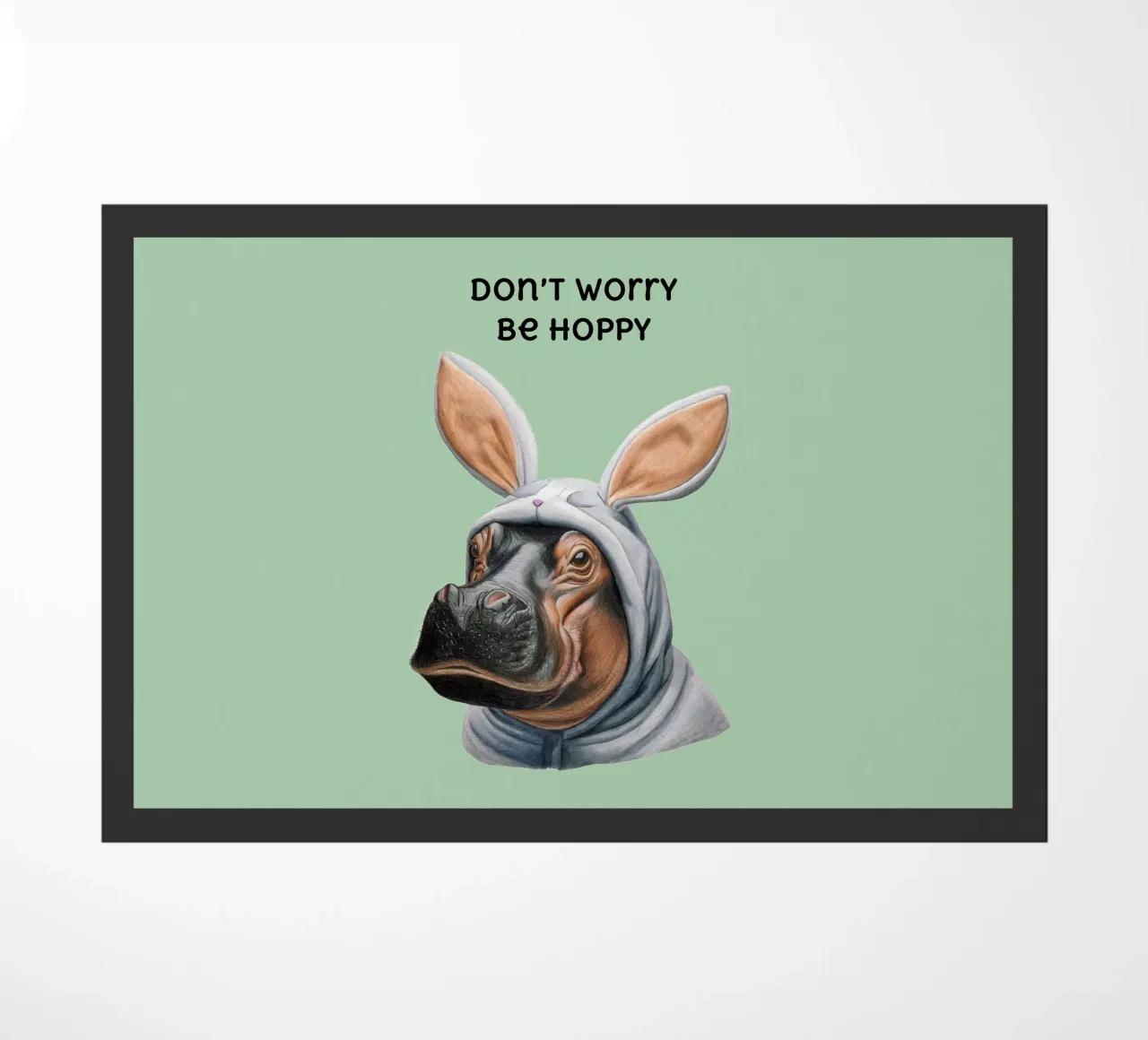 Sei hoppelig Fußmatte von Graphit und Farbe