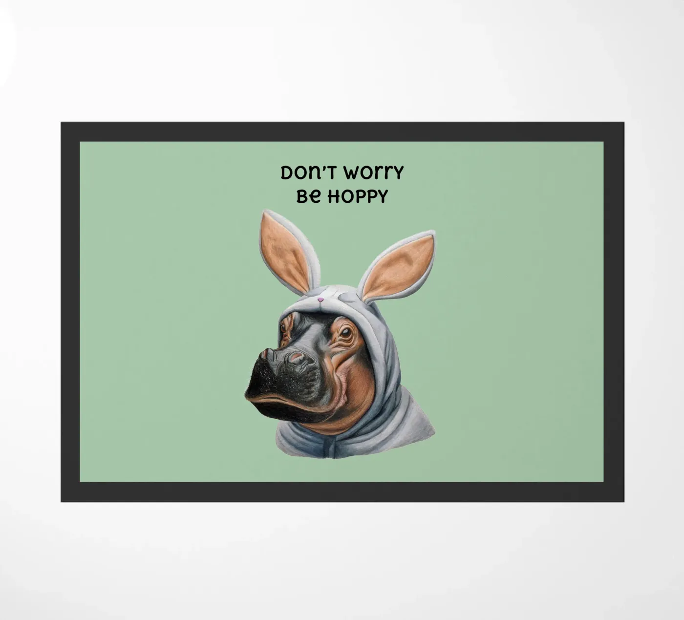 Sei hoppelig Fußmatte von Graphit und Farbe