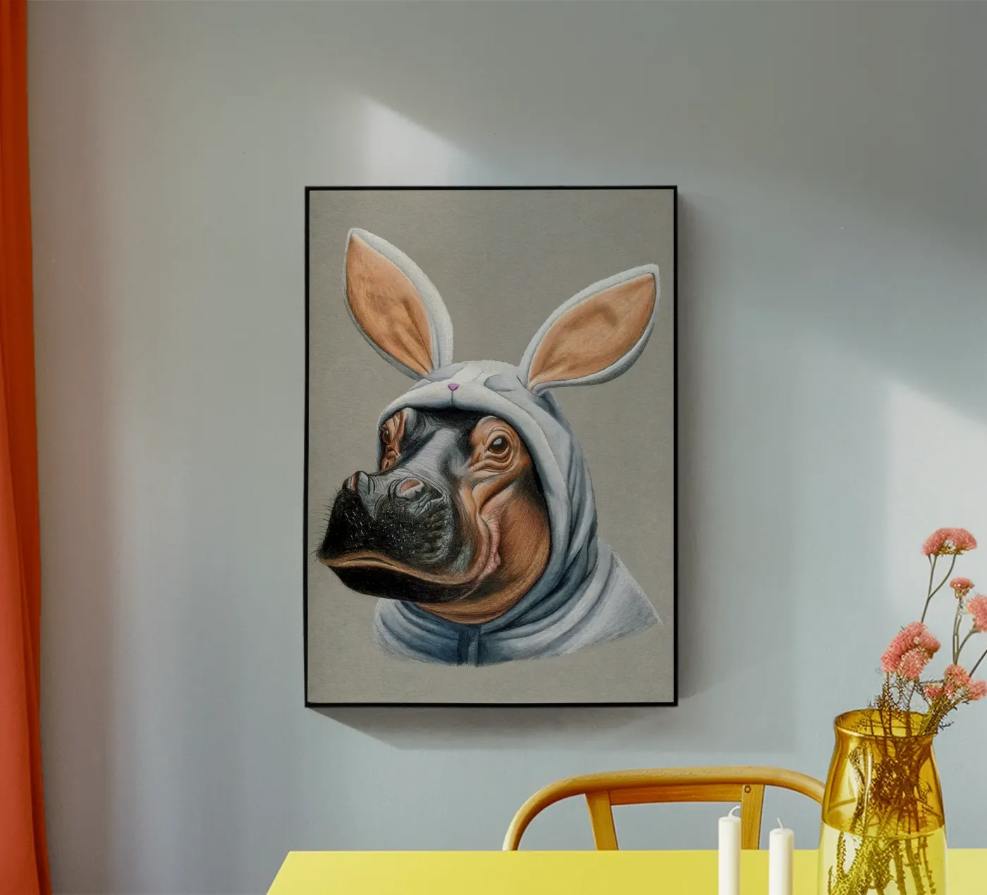 Be hoppy acryl van Graphit und Farbe