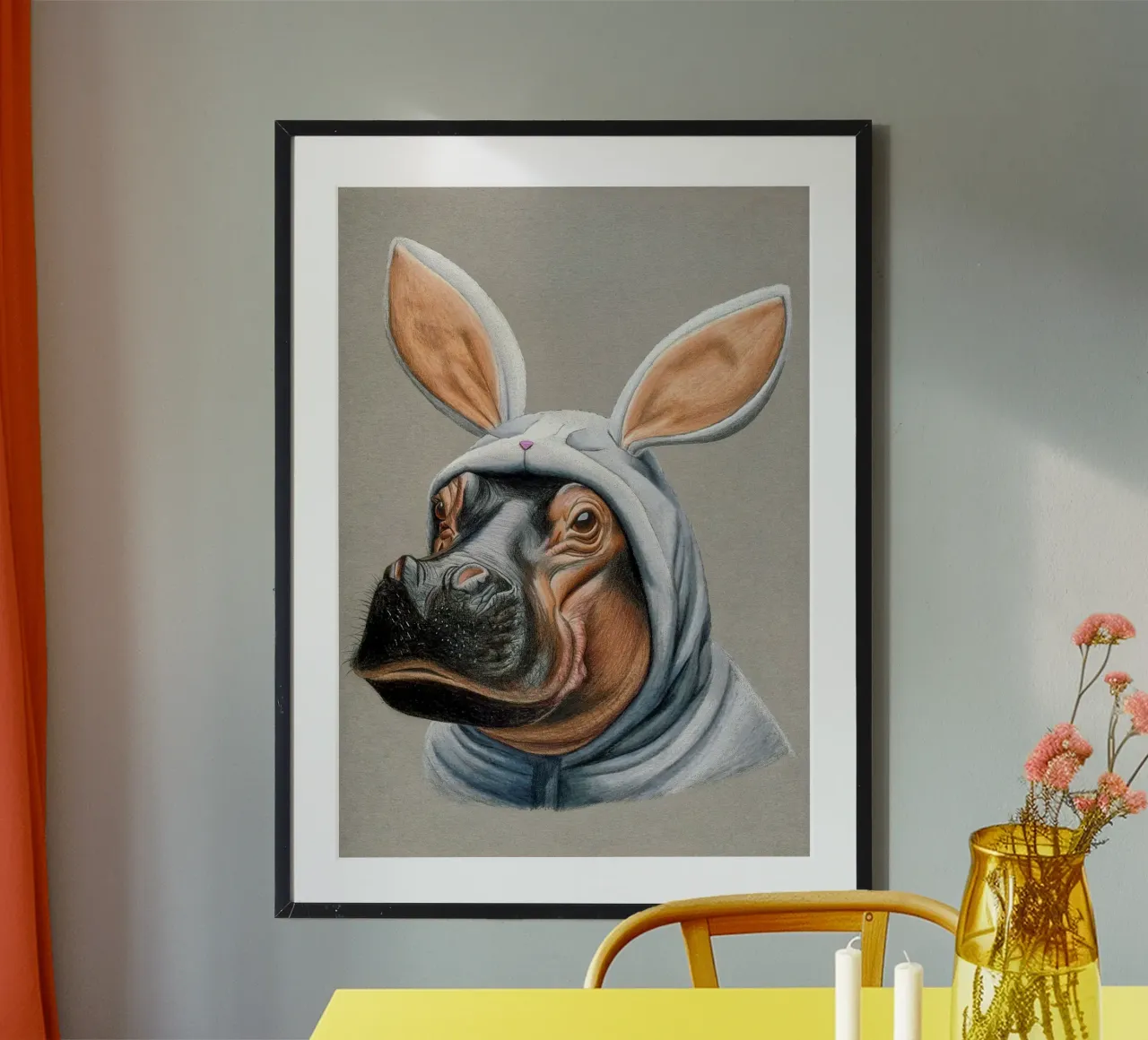 Sei hoppelig Poster von Graphit und Farbe