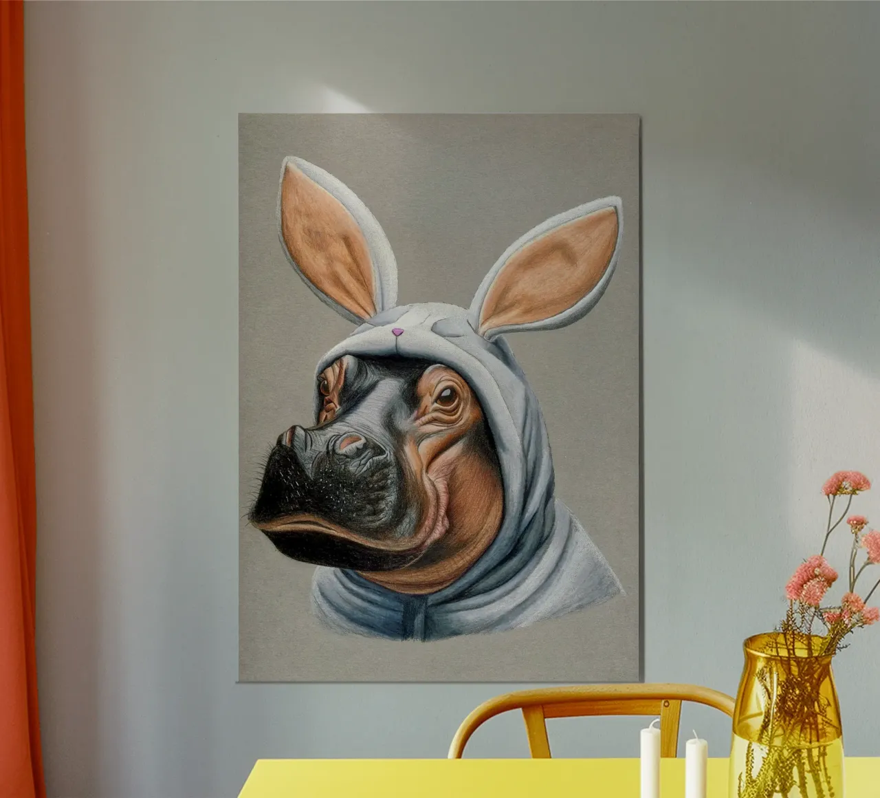 Sei hoppelig Poster von Graphit und Farbe