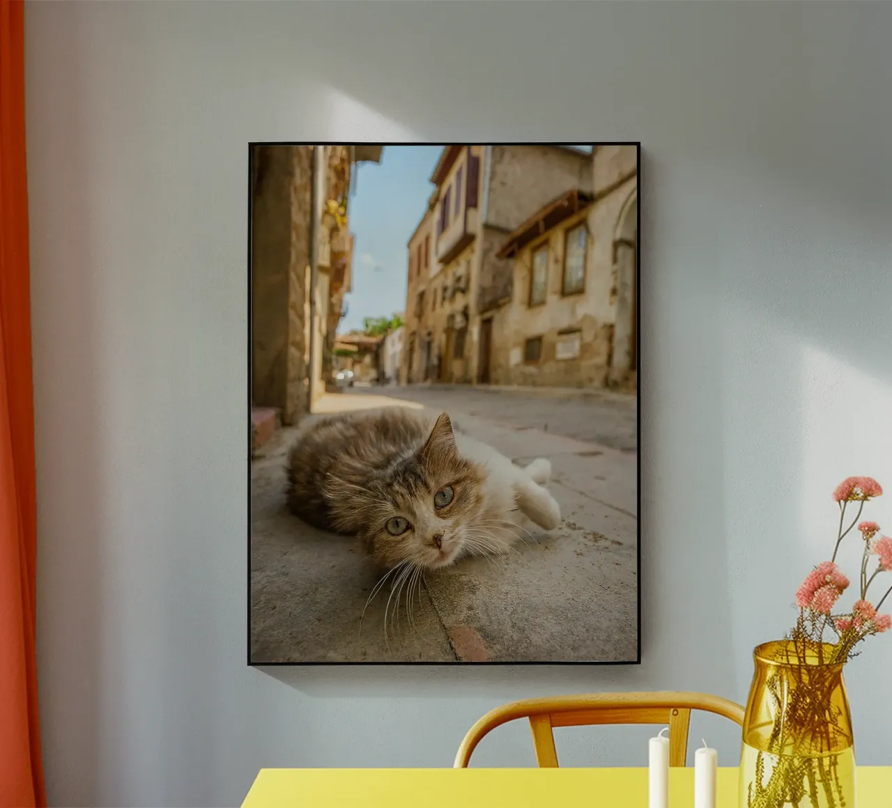 cat sleeping acrylic glass by onelife