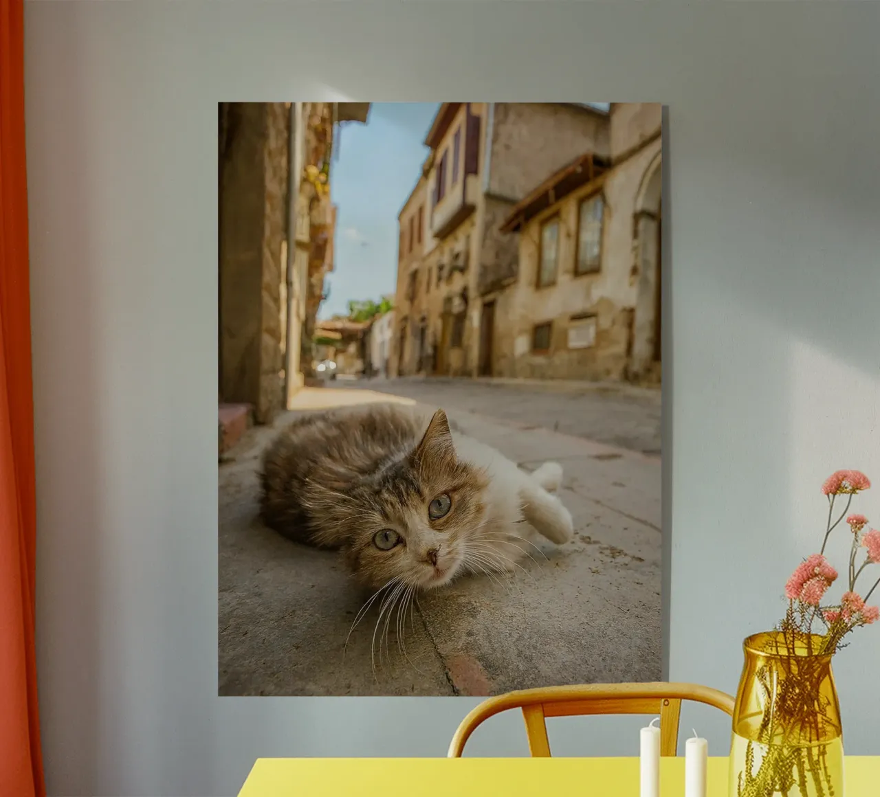 cat sleeping acrylic glass by onelife