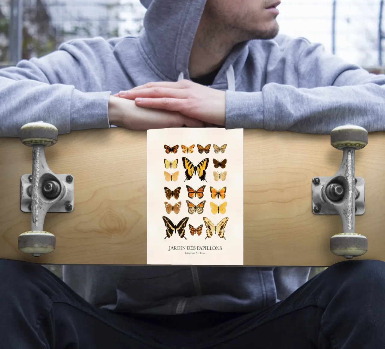 Vlindertuin sticker van Rob Lewis