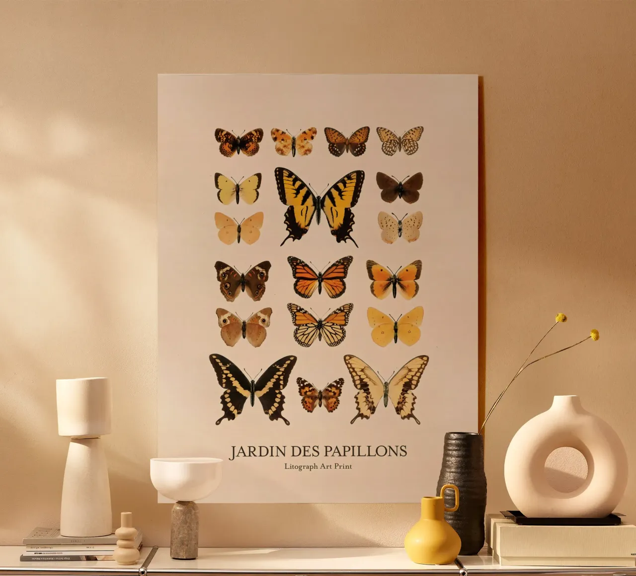 Vlindertuin acryl van Rob Lewis