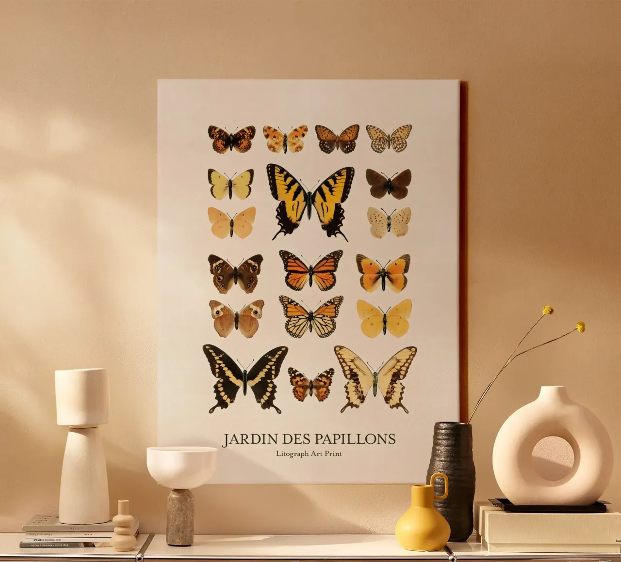 Vlindertuin canvas van Rob Lewis