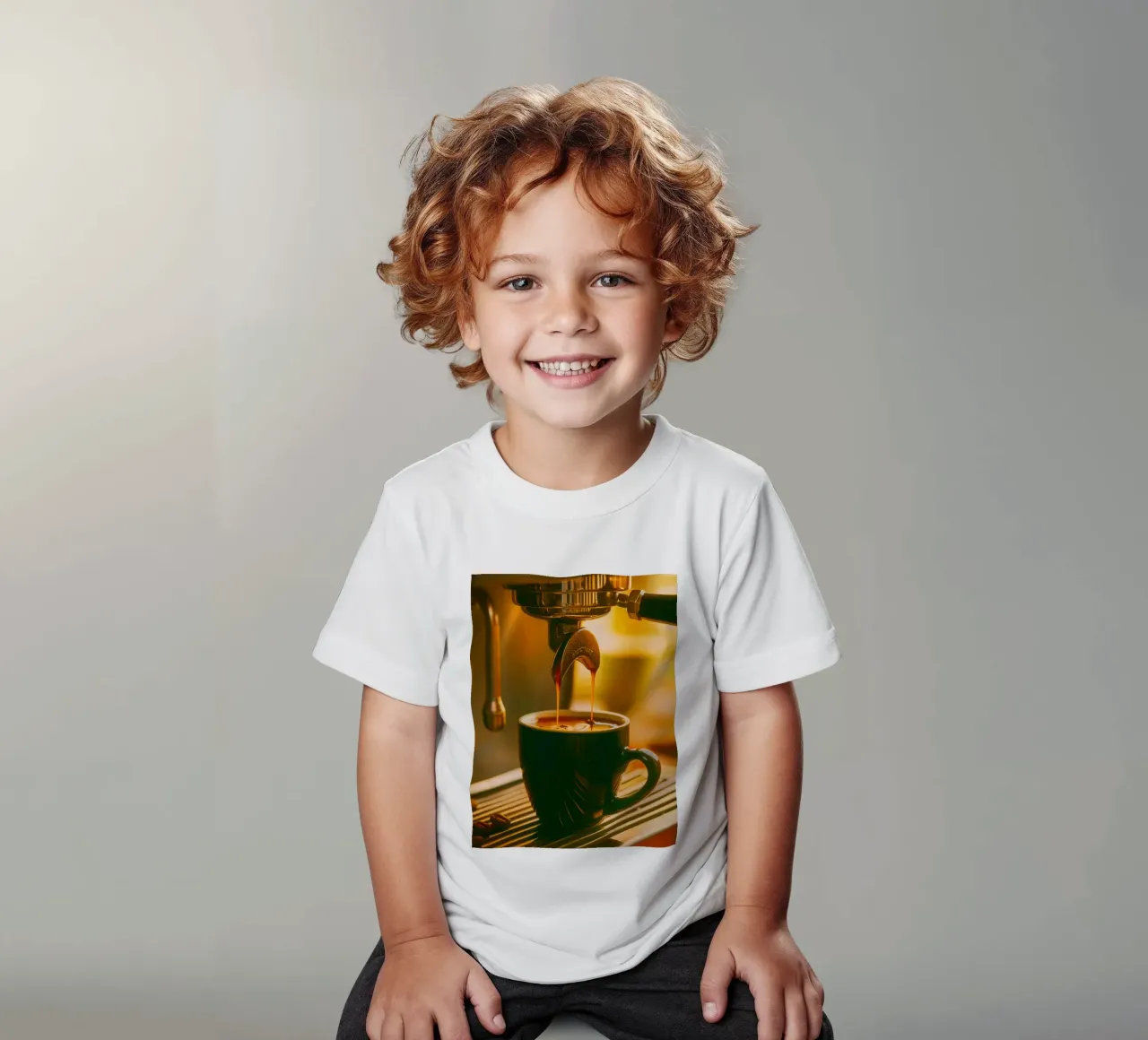 macchina da caffè t-shirt bambini da onelife