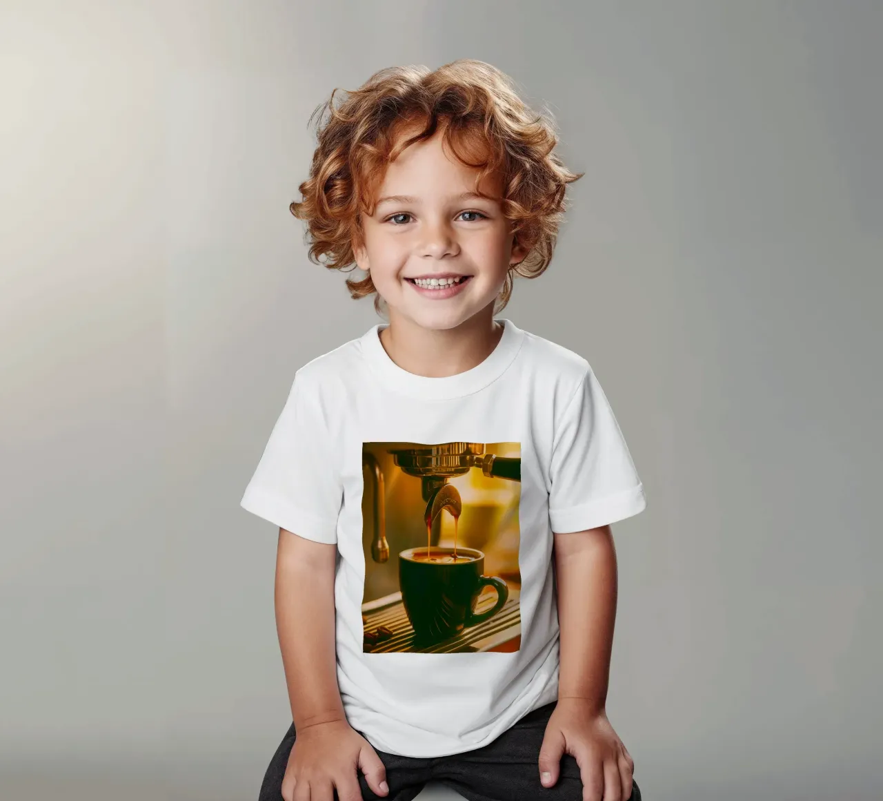 macchina da caffè t-shirt bambini da onelife