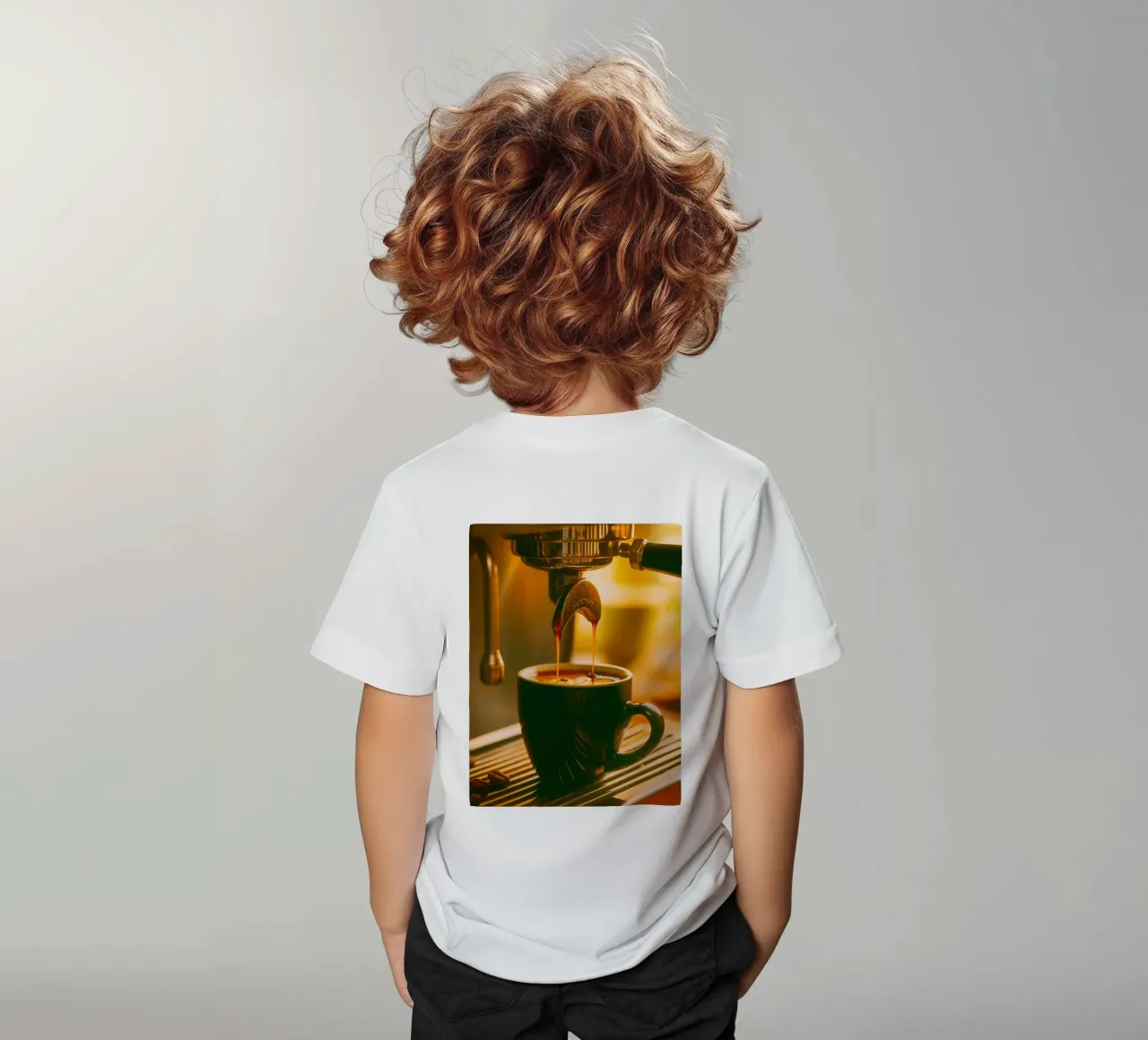 macchina da caffè t-shirt bambini da onelife