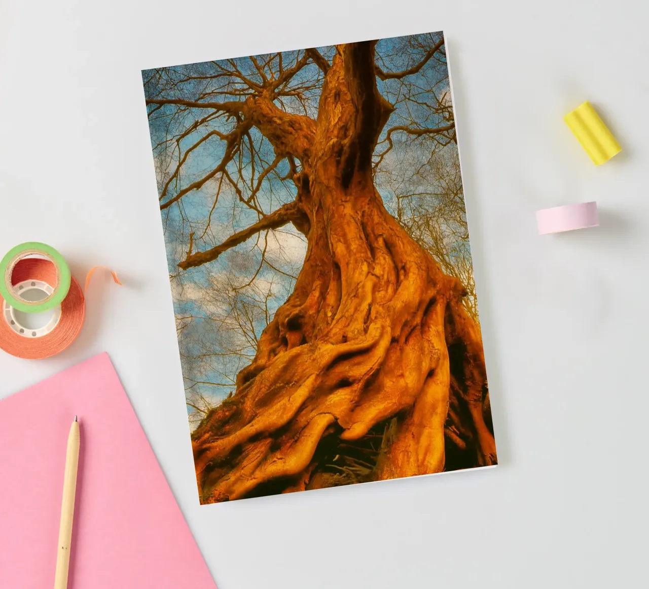 dry tree roots notebook by onelife