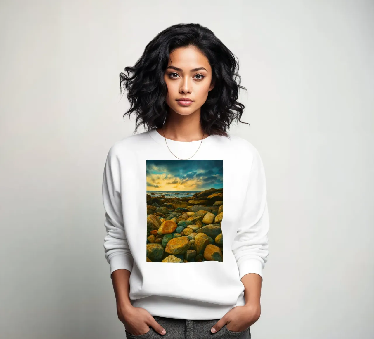 rocce in riva al mare felpa da onelife