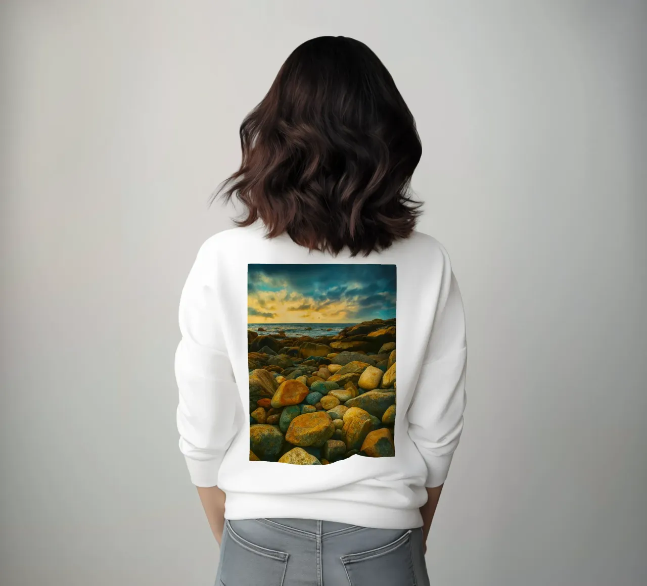 rocce in riva al mare felpa da onelife
