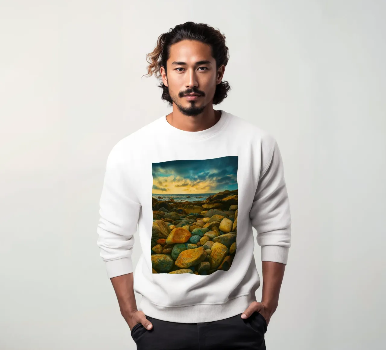 rocce in riva al mare felpa da onelife