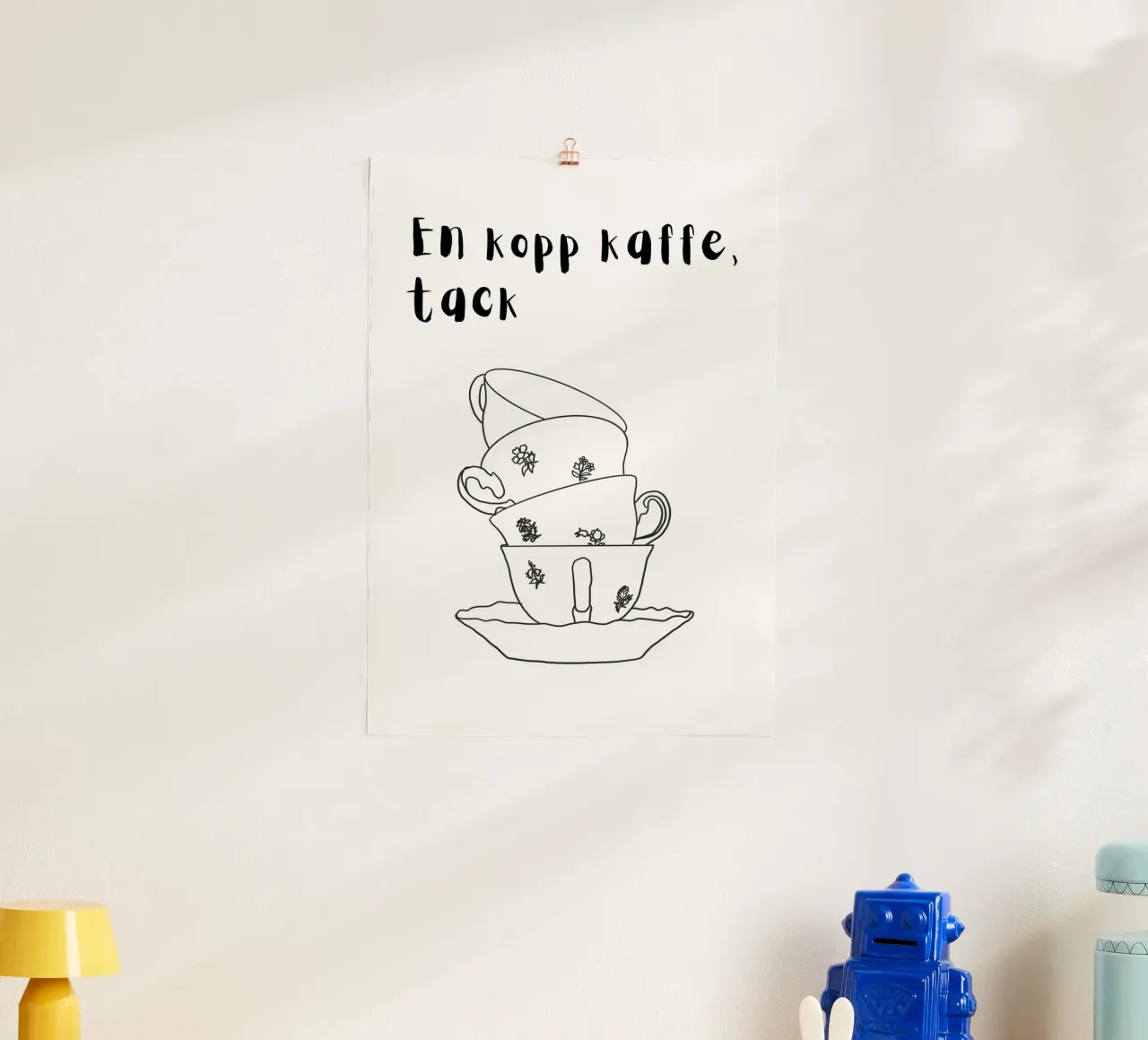 Tazze da caffè impilate carta hahnemühle da Bullerbü Design Studio