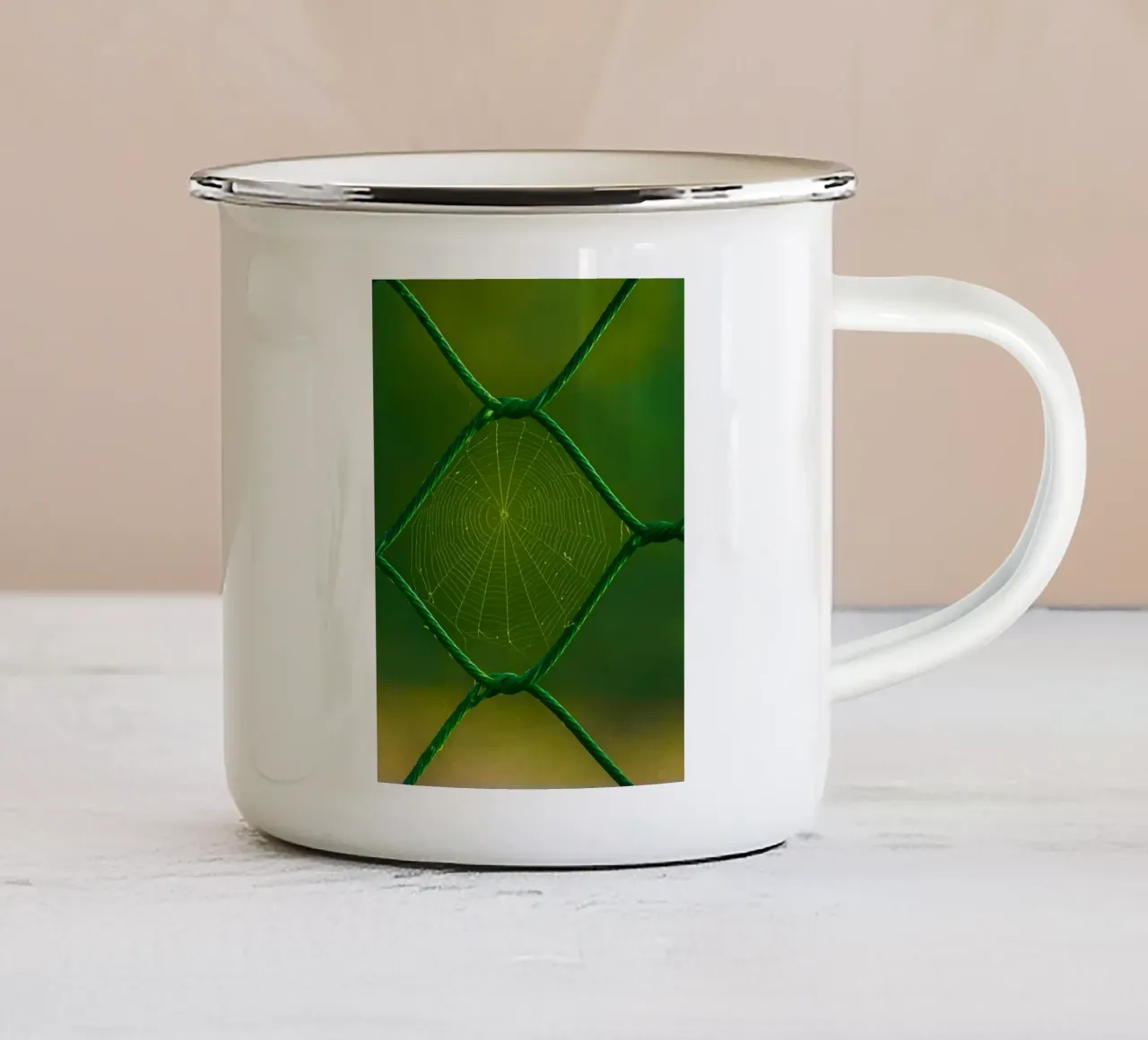 ragnatela tazza in smalto da onelife