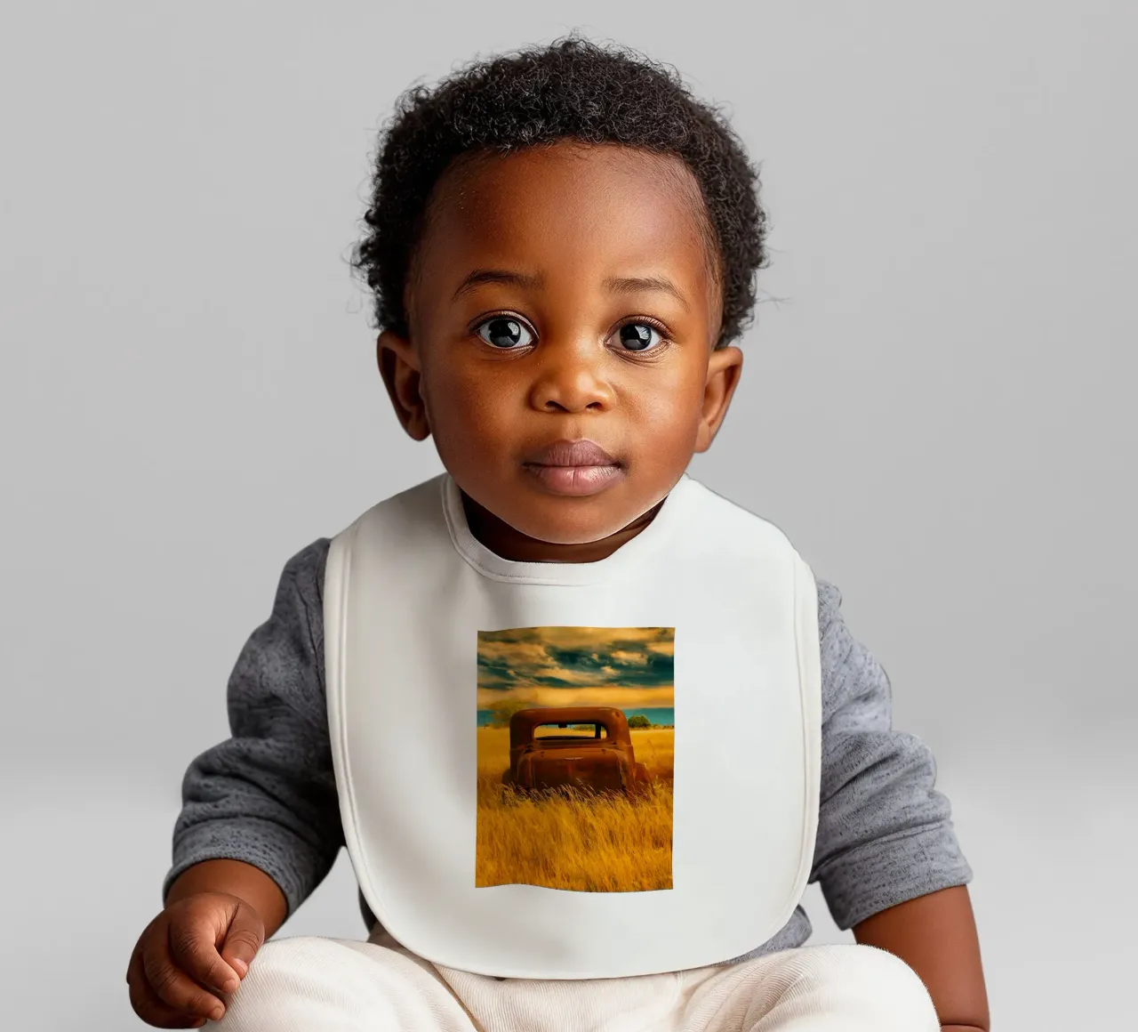 vintage rusty car baby bib by onelife