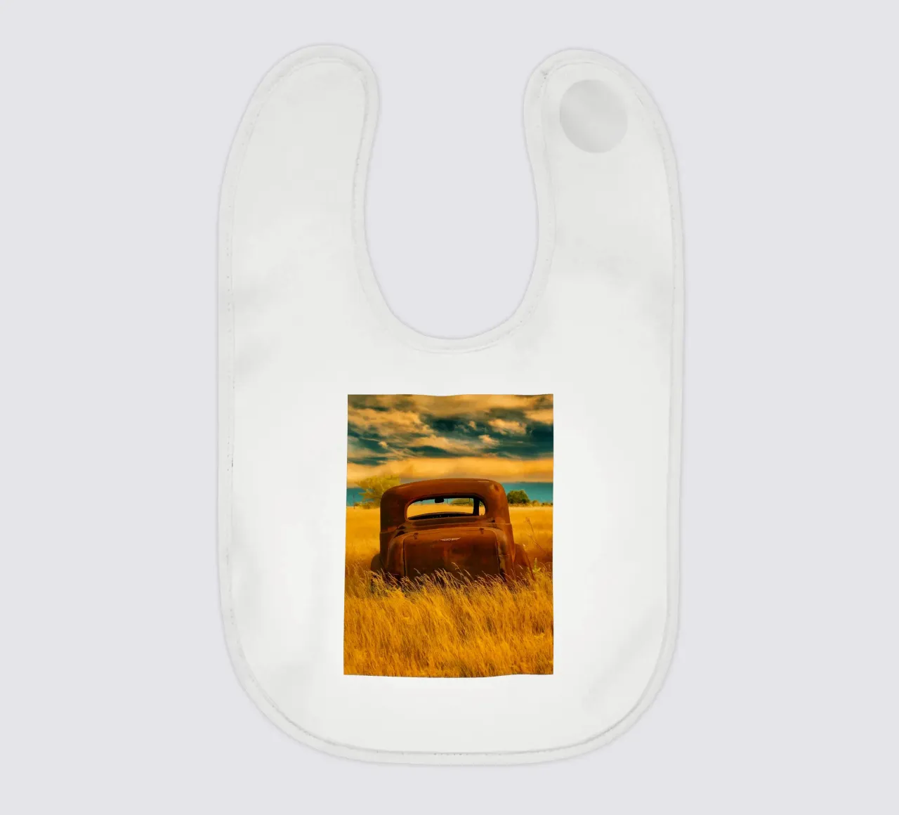 vintage rusty car baby bib by onelife