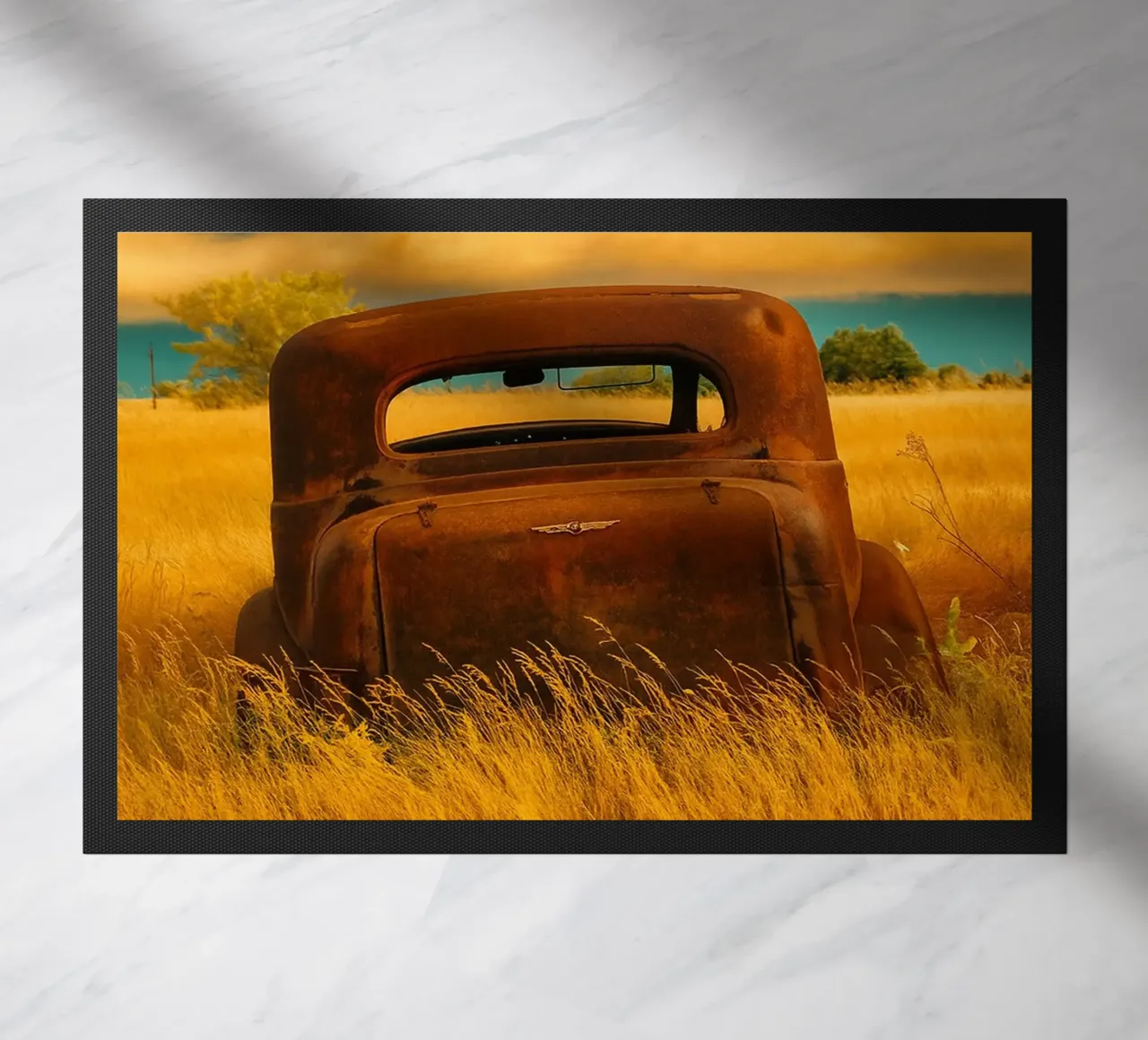 verrosteter Oldtimer Fußmatte von onelife