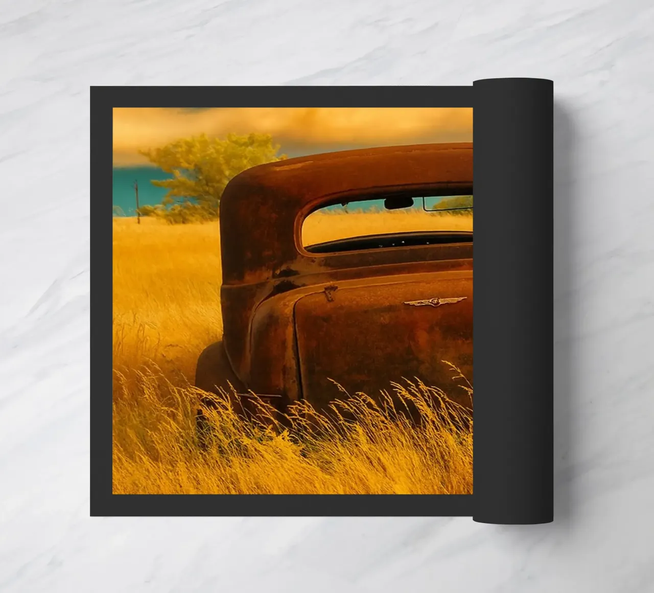 verrosteter Oldtimer Fußmatte von onelife