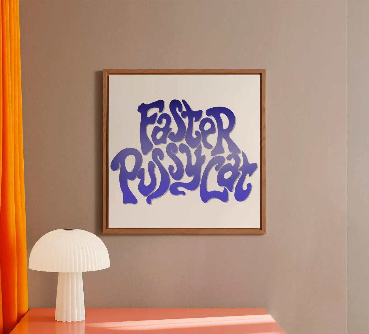 Groovy Gradient Faster Pussycat alluminio dibond da MR.A