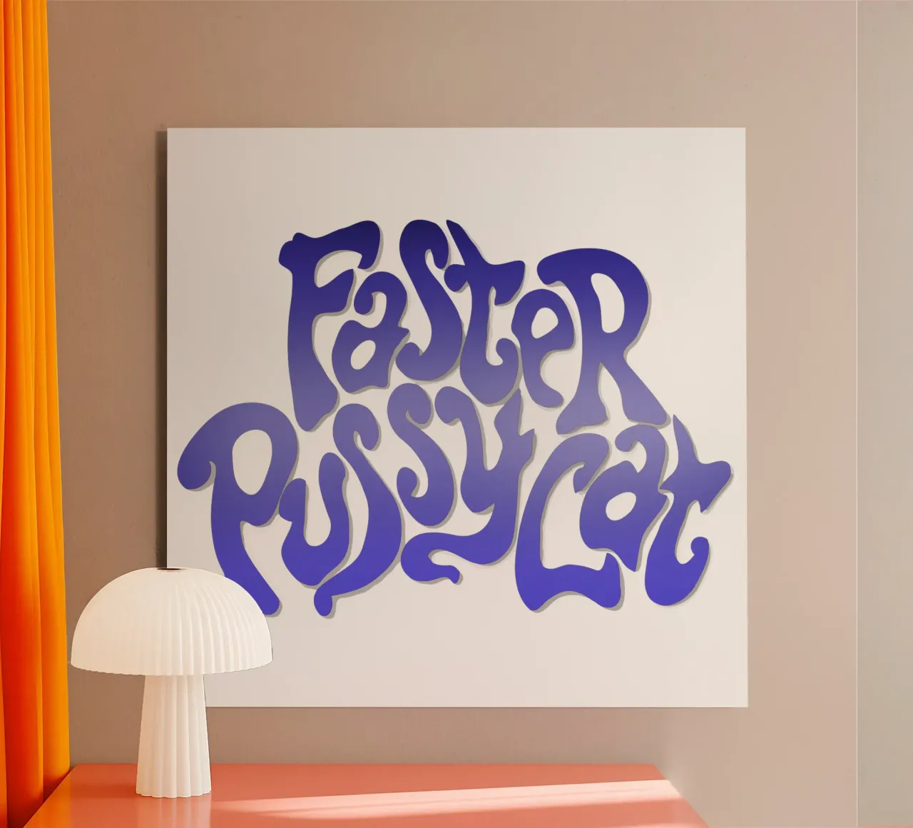 Groovy Gradient Faster Pussycat alluminio dibond da MR.A