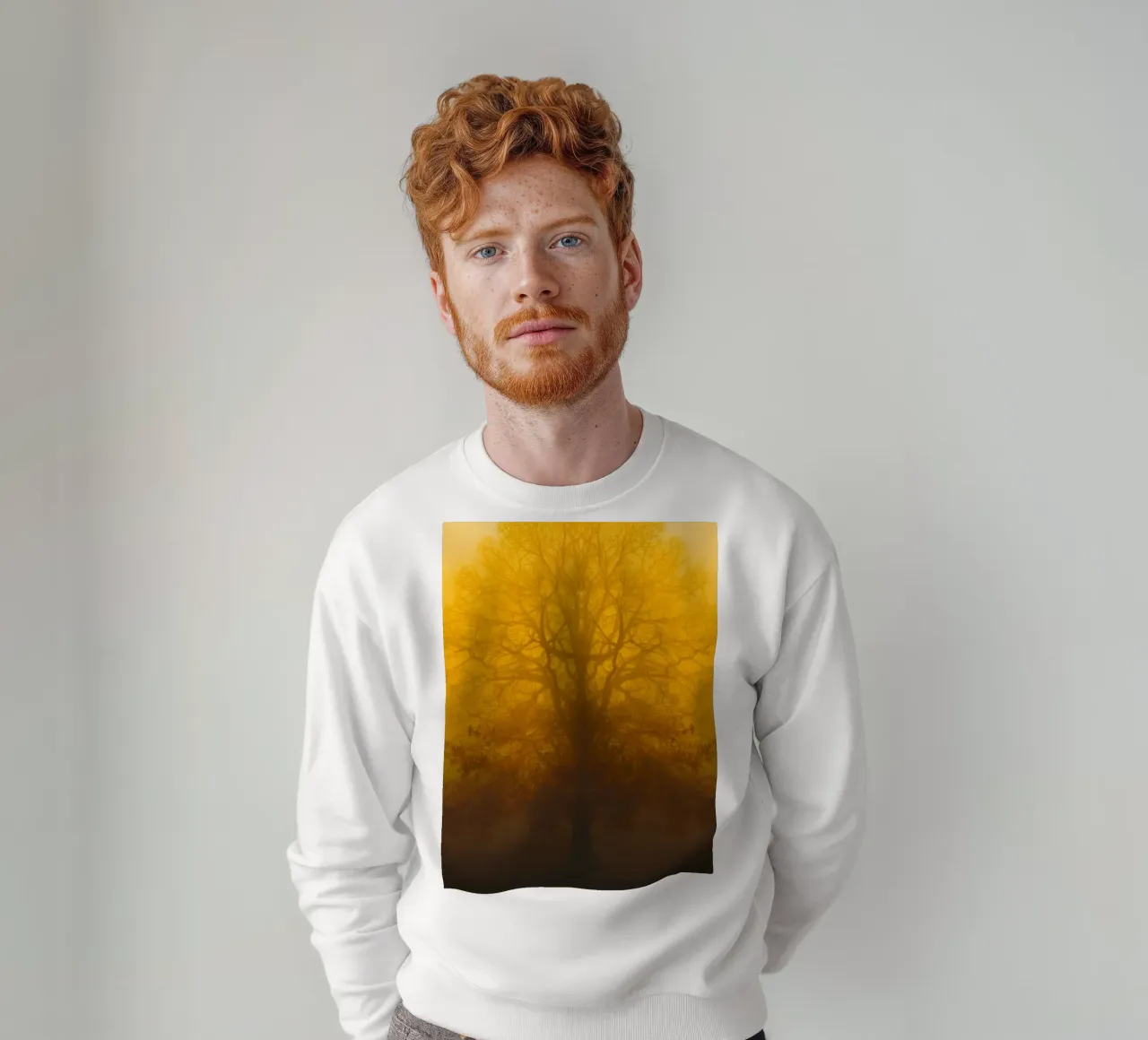 alberi di nebbia crepuscolare felpa da onelife