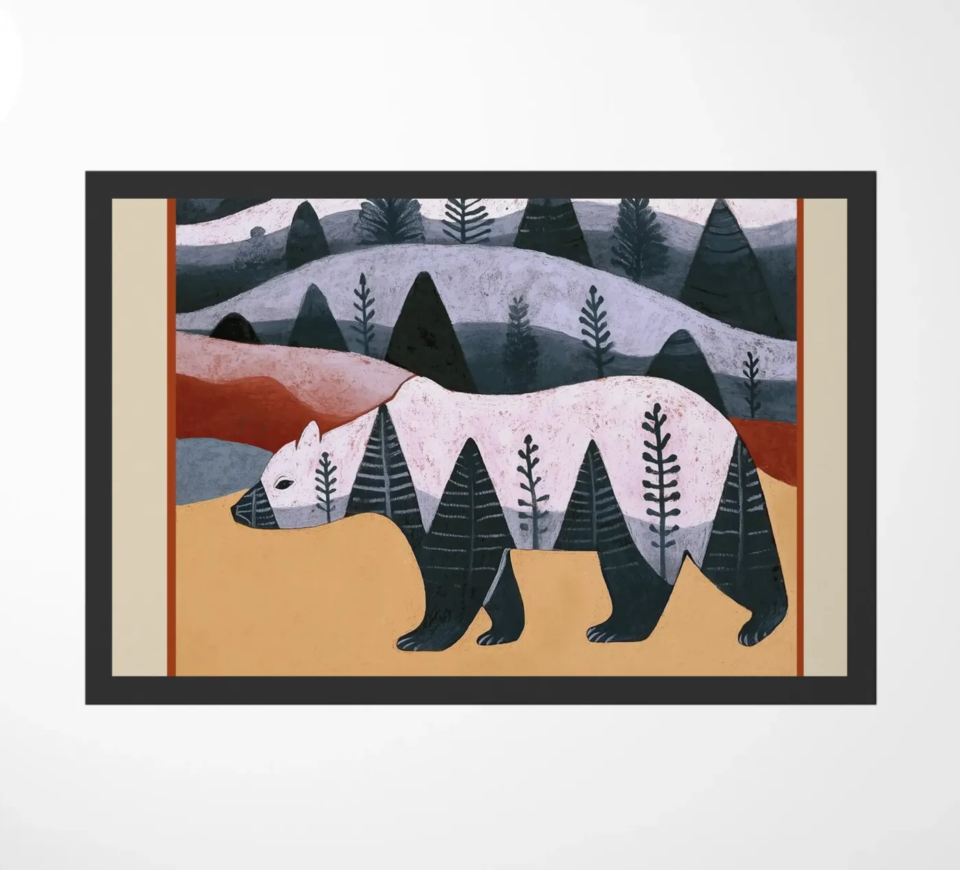 Mountain Bear doormat by Nadjaa