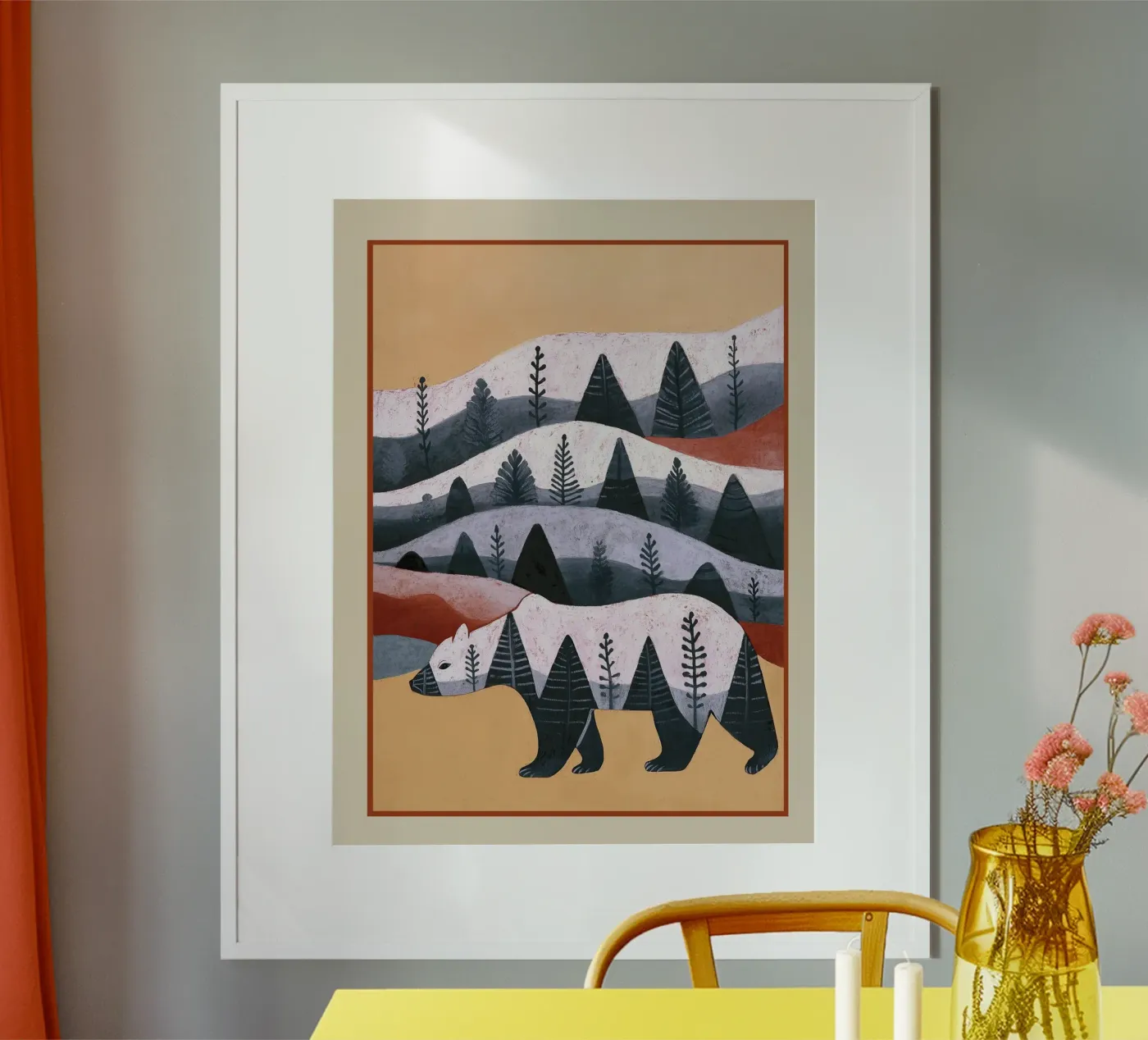 Mountain Bear poster by Nadjaa