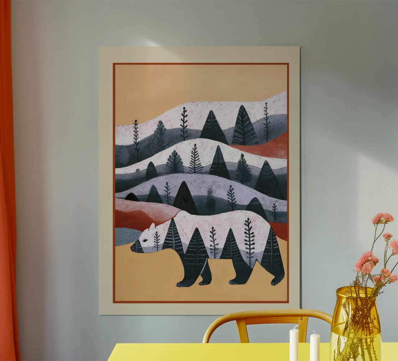 Mountain Bear poster by Nadjaa