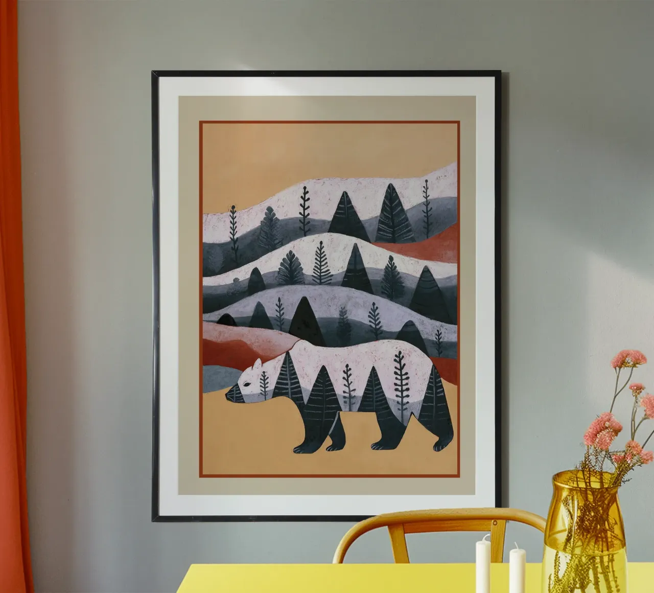 Mountain Bear poster by Nadjaa