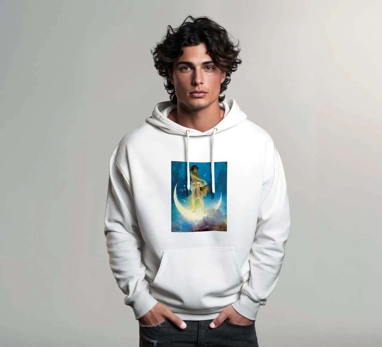 Stelle sparse di primavera di Edwin Blashfield felpa con cappuccio da Jolie Prints