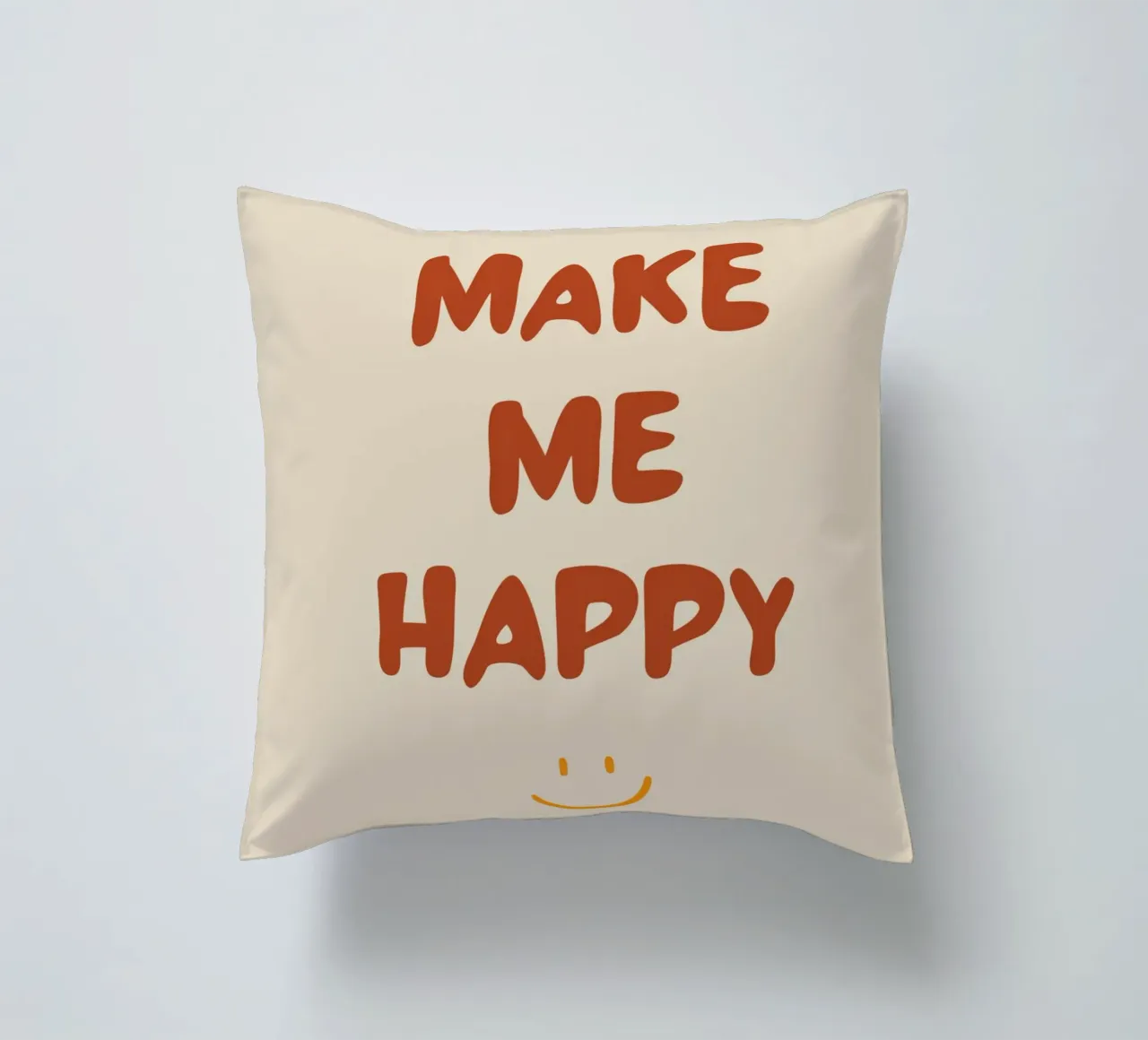 Make me Happy - Retro Colors cuscino da Imaginative Quotes