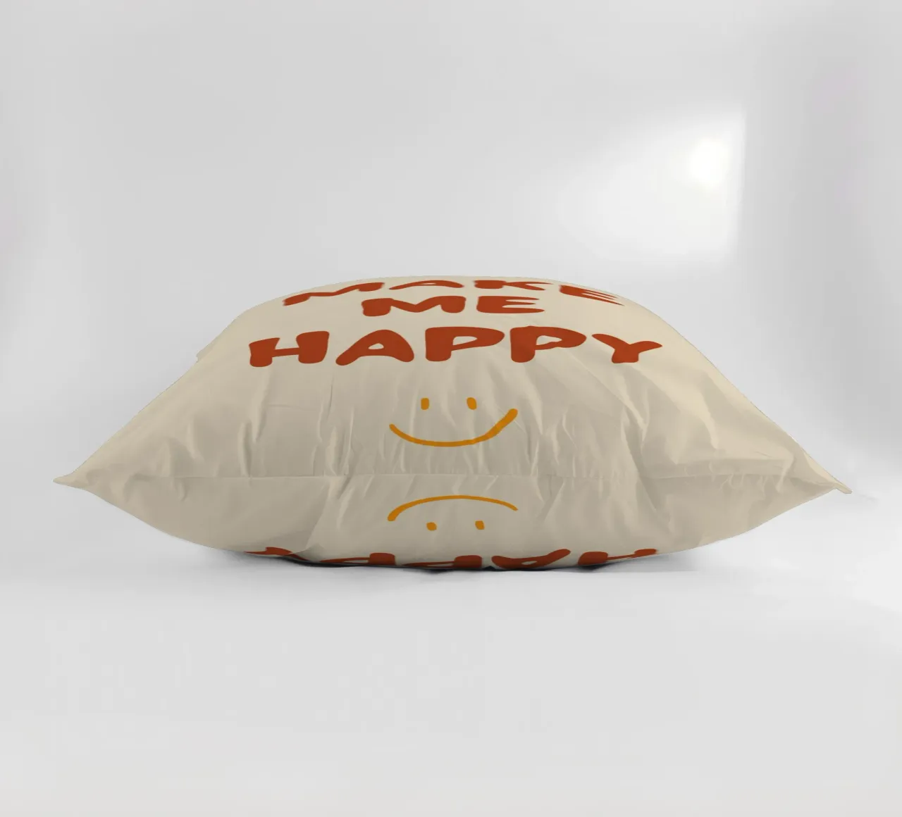 Make me Happy - Retro Colors cuscino da Imaginative Quotes